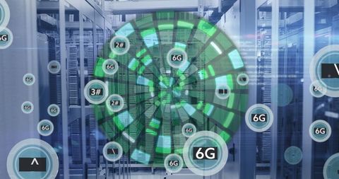 6G Technology in Futuristic Data Center - Download Free Stock Images Pikwizard.com