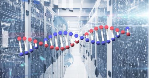 DNA Strand and Digital Data Indicating Advanced Technologies - Download Free Stock Images Pikwizard.com