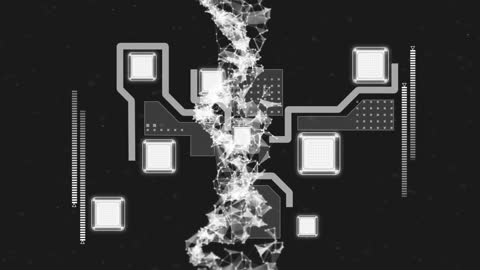 Futuristic Digital Interface with Neural Network Concept