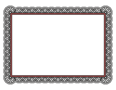 scalloped edge frame with red accent on transparent background - Download Free Stock Videos Pikwizard.com