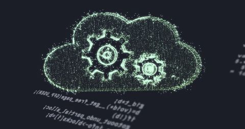 Digital Cloud with Gears Symbolizing Data Processing Technology - Download Free Stock Images Pikwizard.com