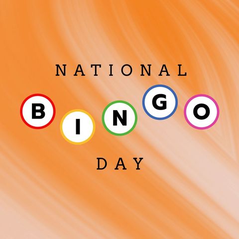 National Bingo Day Concept with Vibrant Bingo Balls