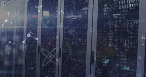 Digital Data Processing on Computer Servers Concept