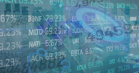 Futuristic Global Data Processing with Stock Market Integration - Download Free Stock Images Pikwizard.com