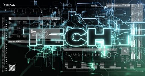 Innovative Technology Concepts with Digital Data Processing - Download Free Stock Images Pikwizard.com