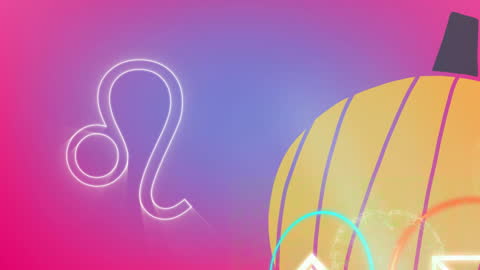 Abstract Neon Animation with Hexagonal Shape Design