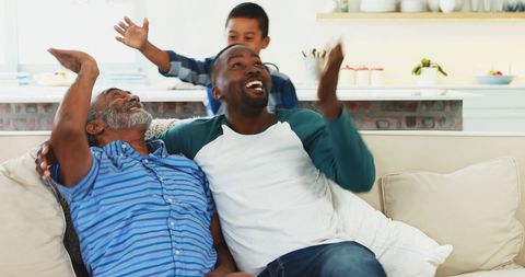 Playful Family Bonding Experience in Bright Living Room