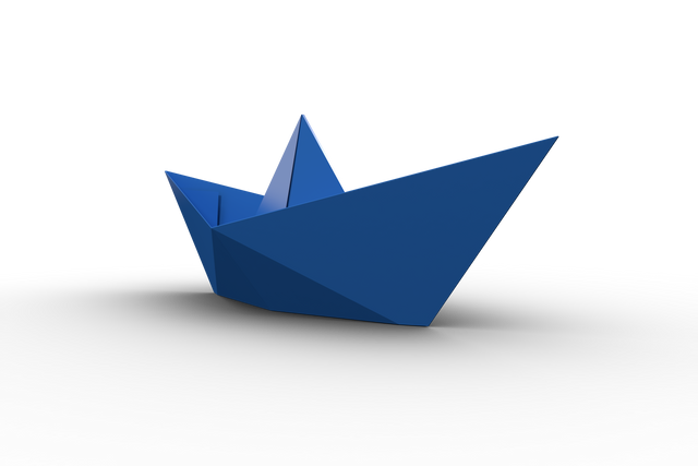 Transparent Blue Paper Boat Illustration Isolated on Transparent Background - Download Free Stock Videos Pikwizard.com