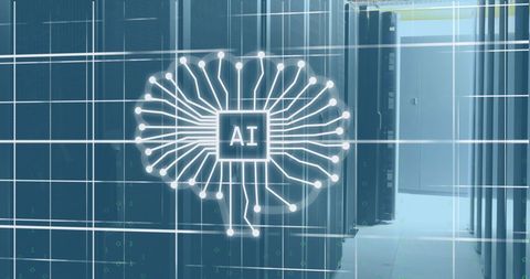 AI Brain Overlapping Data Servers Representing Modern Technology Concepts - Download Free Stock Images Pikwizard.com