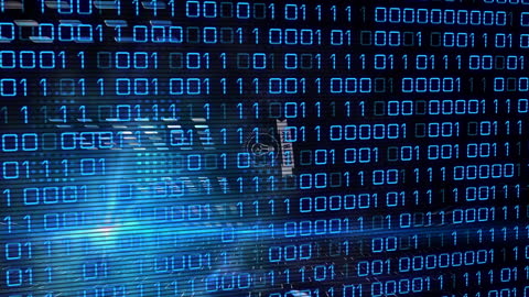 Digital Binary Code with Futuristic Technology Background