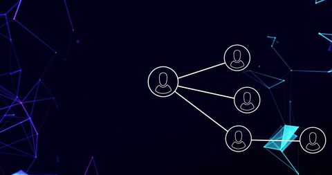 digital networking concept with connected user icons - Download Free Stock Images Pikwizard.com