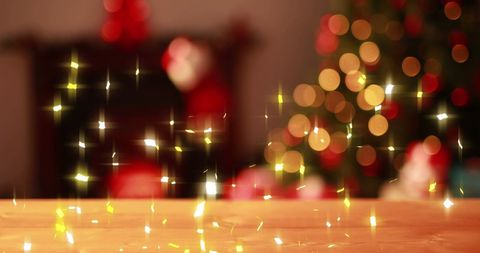 Festive Confetti and Twinkling Christmas Lights Background - Download Free Stock Images Pikwizard.com