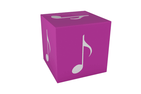 transparent musical note cube illustration on pink vector cube - Download Free Stock Videos Pikwizard.com