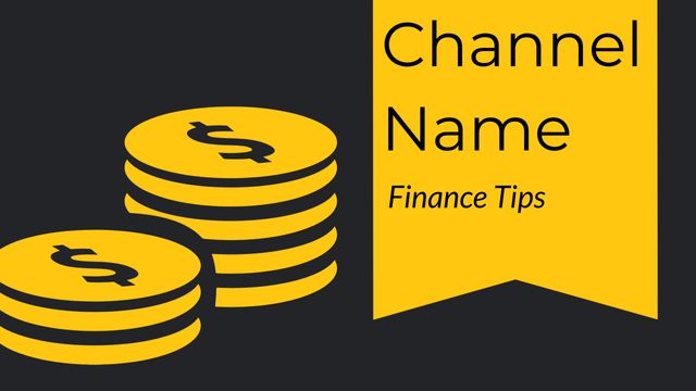 Finance Tips Channel Banner with Stack of Coins Illustration - Download Free Stock Templates Pikwizard.com