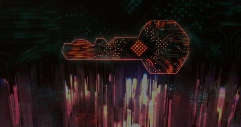 futuristic digital key concept with circuit technology background - Download Free Stock Images Pikwizard.com