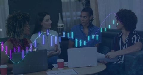 Innovative Team Analyzing Business Data in Collaborative Office Environment