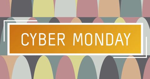 Cyber Monday Sale Banner on Geometric Background - Download Free Stock Images Pikwizard.com