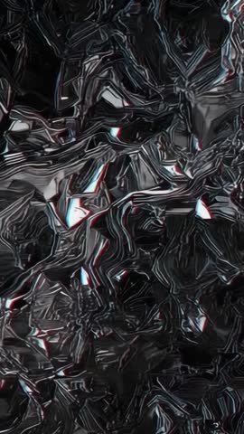 Vertical Glitching Metallic Texture Undulating with Neon RGB Shift Loop for Futuristic Use