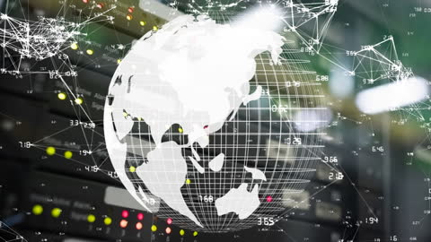 Digital Globe Overlay with Financial Data Display