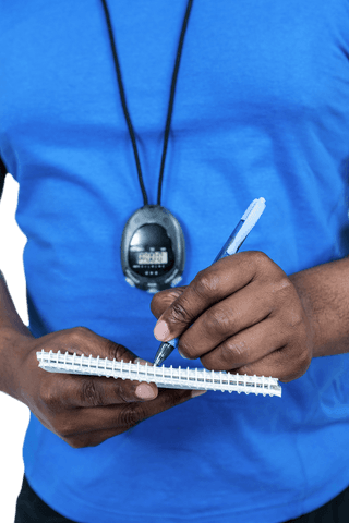 transparent fitness trainer writing notes on notepad - Download Free Stock Videos Pikwizard.com