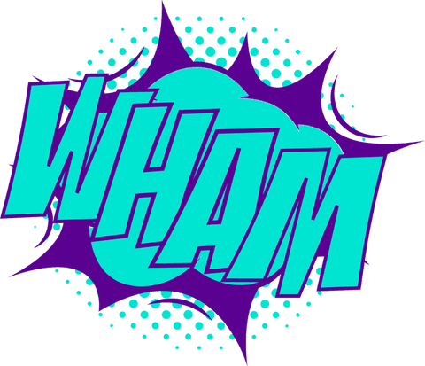 vibrant wham comic book artistic text transparent background - Download Free Stock Videos Pikwizard.com