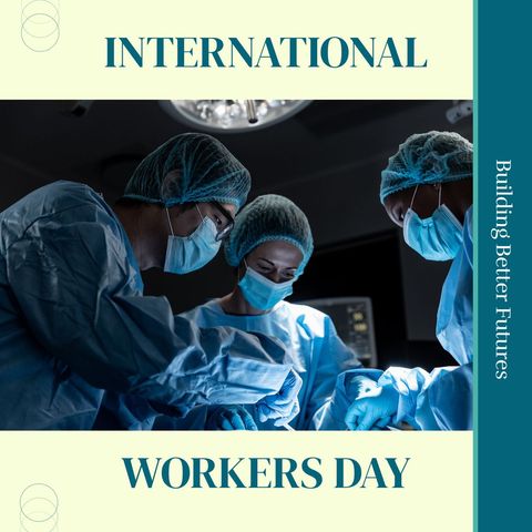celebrating international workers day with diverse surgical team - Download Free Stock Templates Pikwizard.com