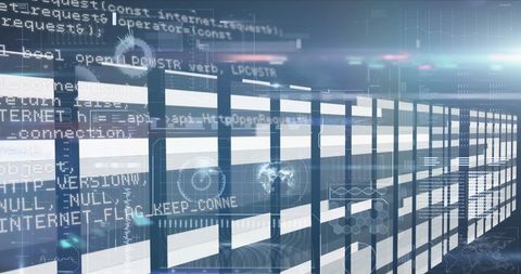 Data Processing and Cyber Interface in High-Tech Server Room - Download Free Stock Images Pikwizard.com