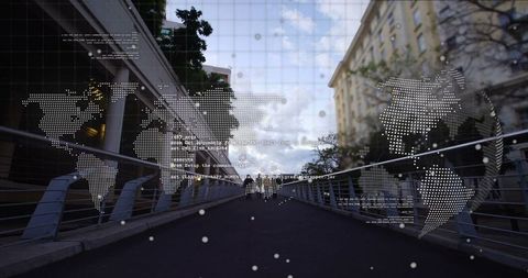 Double Exposure of Global Networking and City Crossing