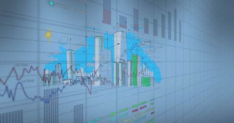 Data Visualization Merging Digital Text and Cityscape Drawing - Download Free Stock Images Pikwizard.com