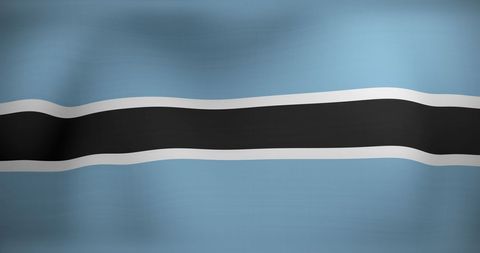 Waving Botswana Flag with Bold Stripes