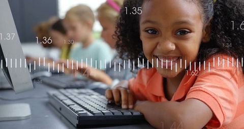Diverse Schoolchildren Engaged with Computers in Digital Classroom - Download Free Stock Images Pikwizard.com