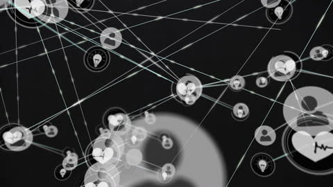 Digital Network of Connecting Virtual Profiles and Icons