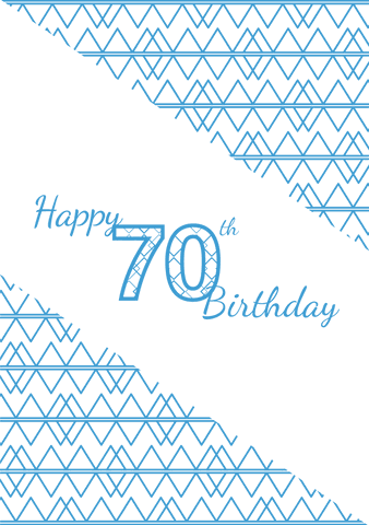 transparent blue patterned 70th birthday celebration card - Download Free Stock Videos Pikwizard.com