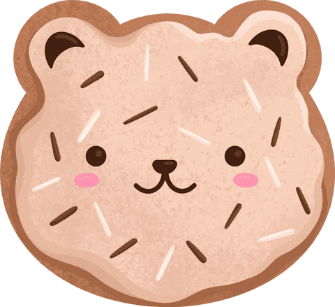 cute bear shaped cookie illustration on transparent background - Download Free Stock Videos Pikwizard.com