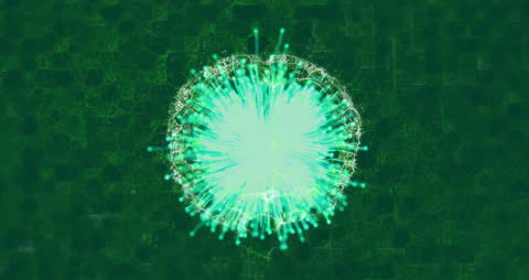 Futuristic Brain Exploding with Light and Energy