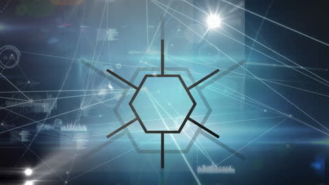 Futuristic Digital Network Interface Overview