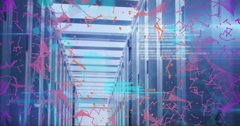 digital data processing in modern server hall - Download Free Stock Images Pikwizard.com