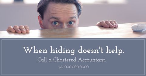 anxious man peeking over desk conveying financial anxiety - Download Free Stock Templates Pikwizard.com