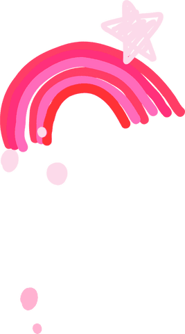 whimsical pink rainbow and star doodle on transparent - Download Free Stock Videos Pikwizard.com
