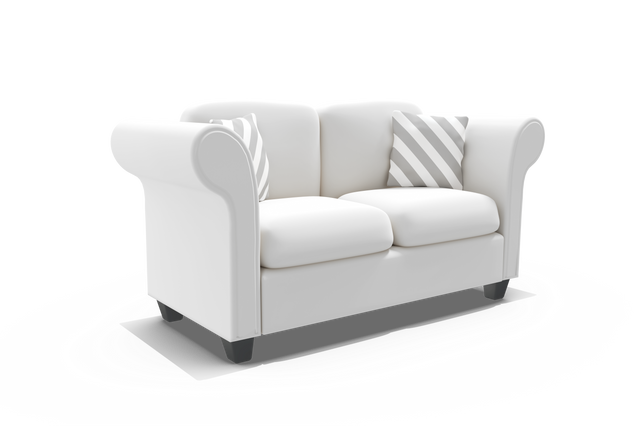 3D Illustration of Transparent White Sofa with Cushions - Download Free Stock Videos Pikwizard.com