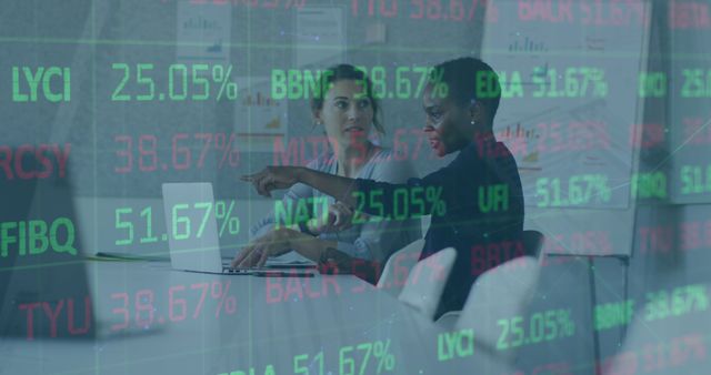 Female Financial Experts Analyzing Stock Market Data in Modern Office - Download Free Stock Images Pikwizard.com