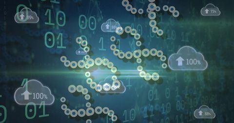 Medical Data Processing with Cloud Technology Overlay - Download Free Stock Images Pikwizard.com