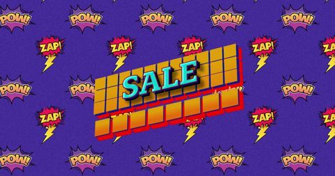 Retro Comic Style Sale Announcement Design - Download Free Stock Images Pikwizard.com