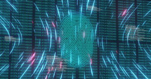 Biometric Fingerprint Security with Digital Data Background - Download Free Stock Images Pikwizard.com