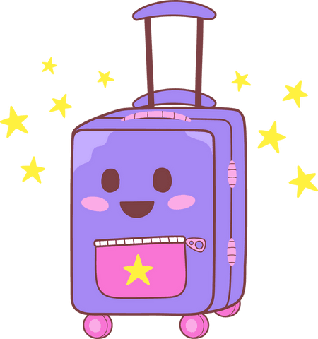 Cheerful Cartoon Suitcase with Stars, Whimsical and Playful Design - Download Free Stock Videos Pikwizard.com