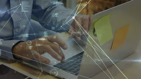 Businessman Analyzing Data with Emerging Digital Interfaces