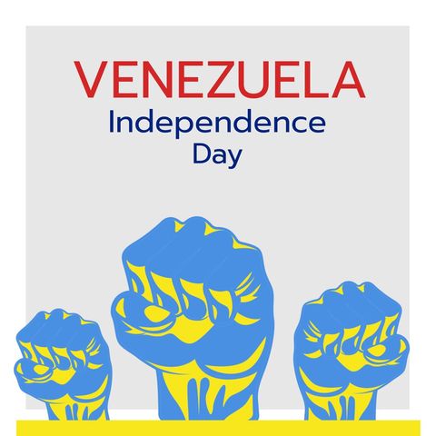 venezuelan independence day celebration poster with fists - Download Free Stock Templates Pikwizard.com