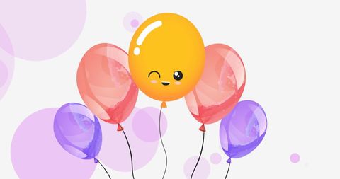 Colorful Smiley Balloons for Celebrations and Parties - Download Free Stock Images Pikwizard.com