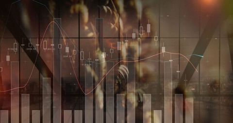 Abstract Financial Data Mixed with Foosball Imagery