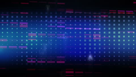 Glowing Data Grid Animation for Digital Interface